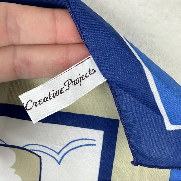 New York Rockefeller Center Square Scarf Iconic Statues Art Deco Prometheus Rare - Picture 10 of 12